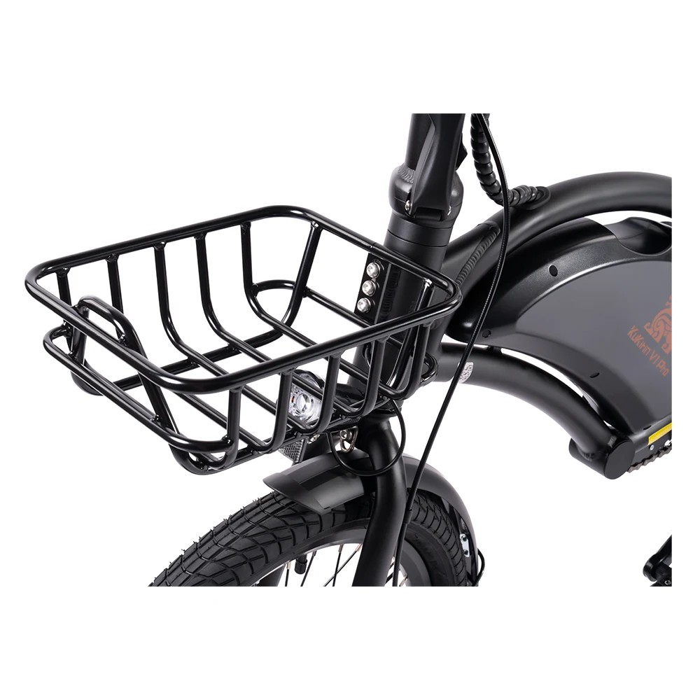 Kukirin V1 Pro — pormenor do cesto dianteiro